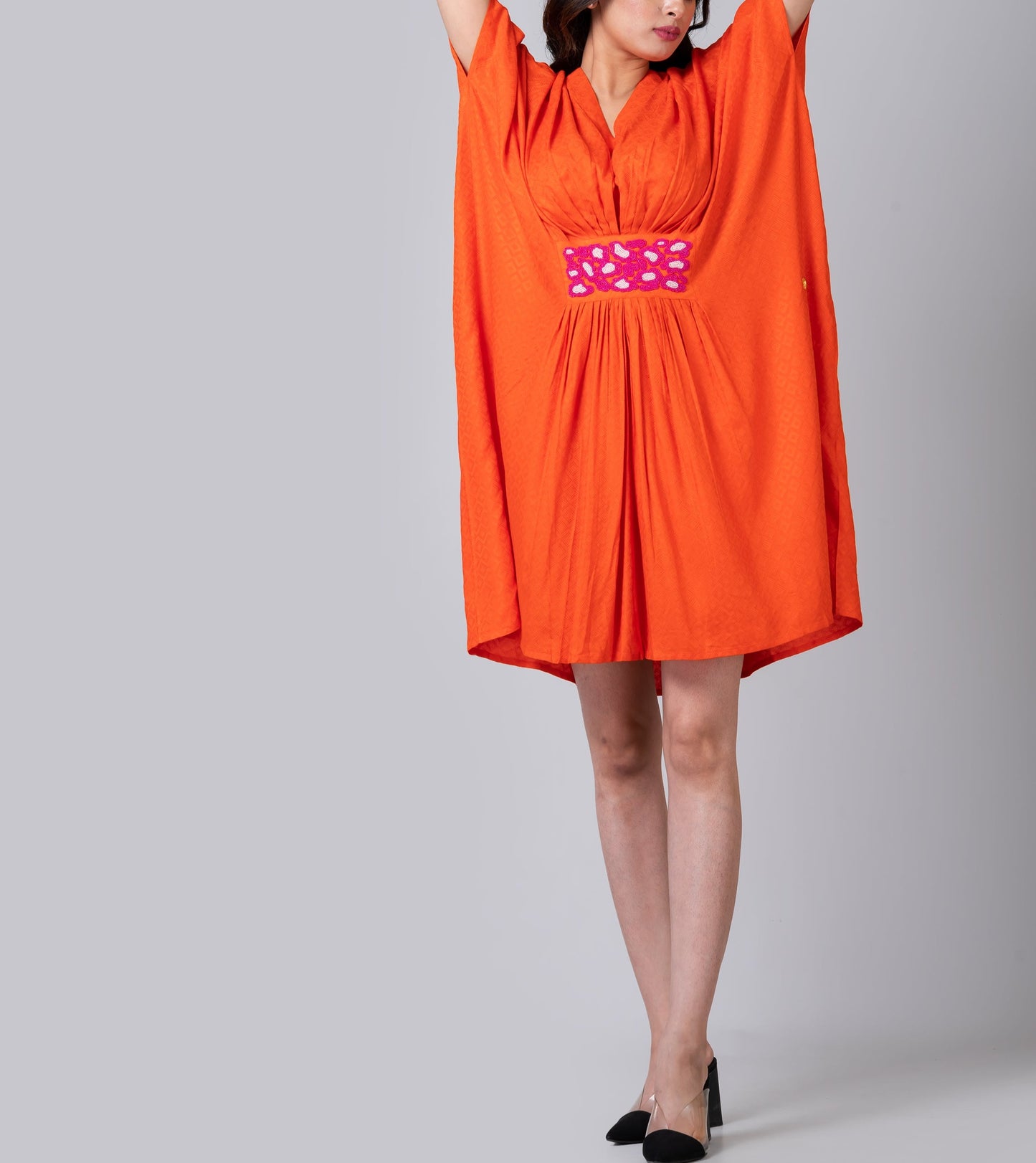 Harper Embroidered Kaftan Dress