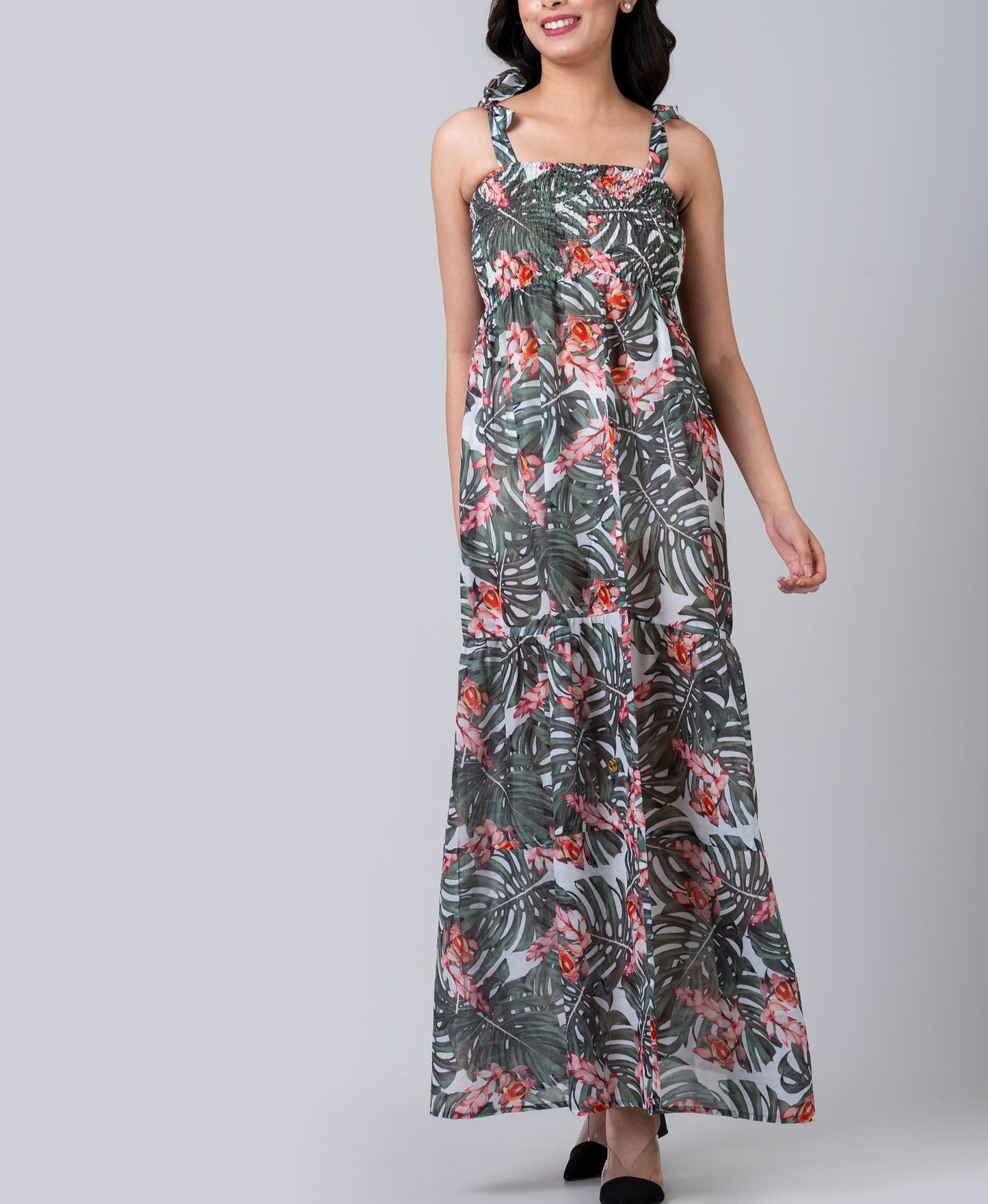 Sofia Palm Beach Voile Tiered Maxi Dress