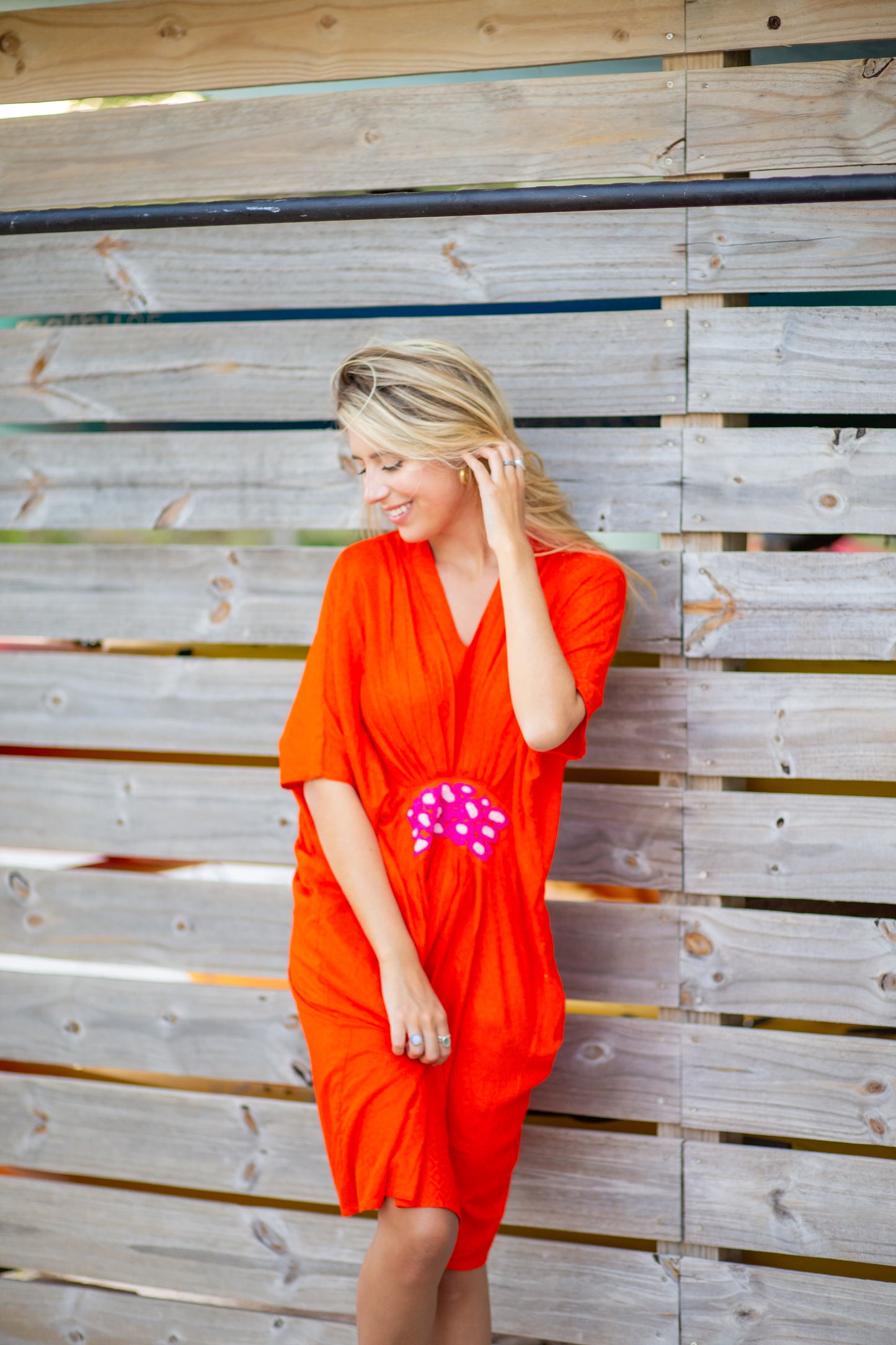 Harper Embroidered Kaftan Dress
