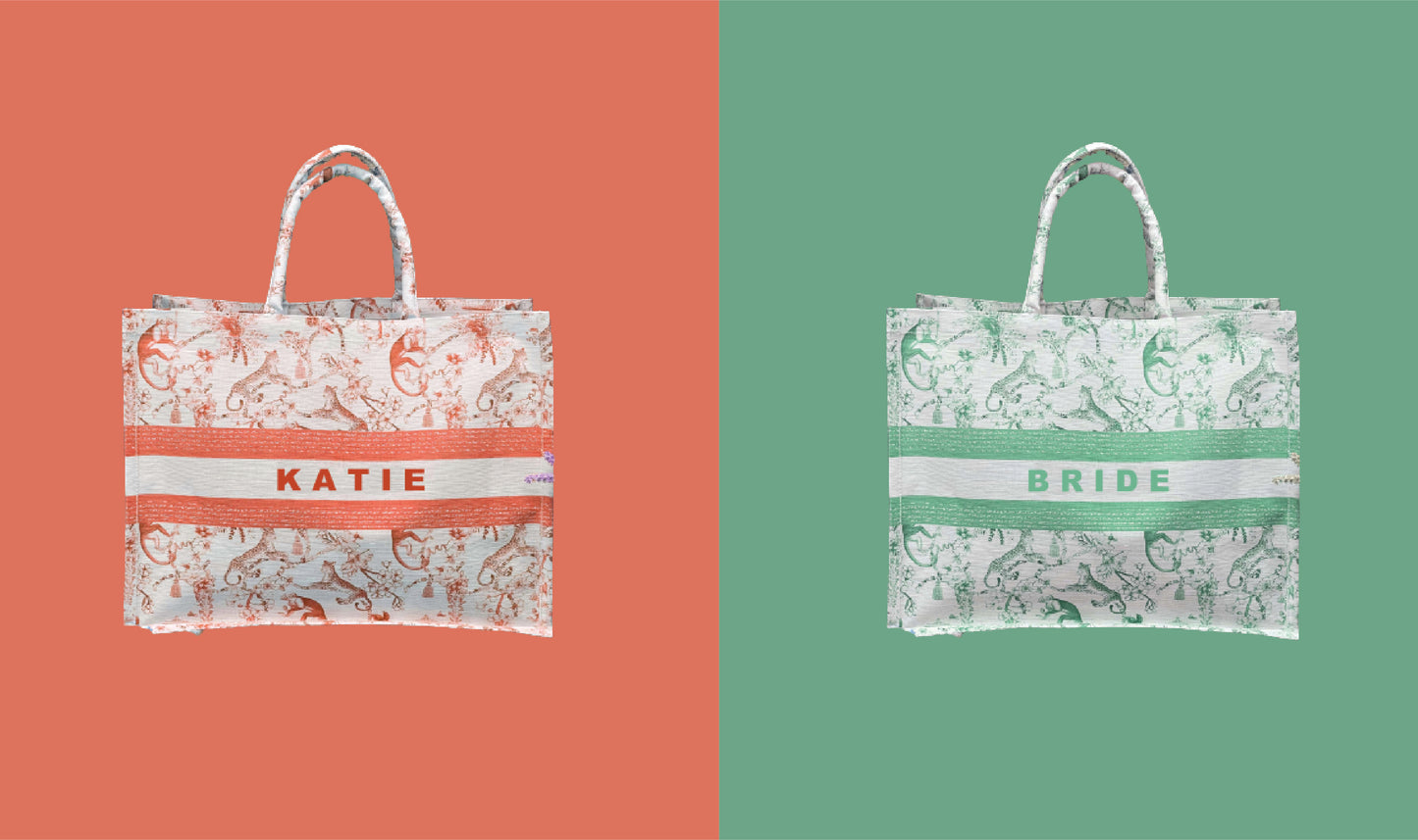 Soho Custom Text Vintage Print-TOTE BAG