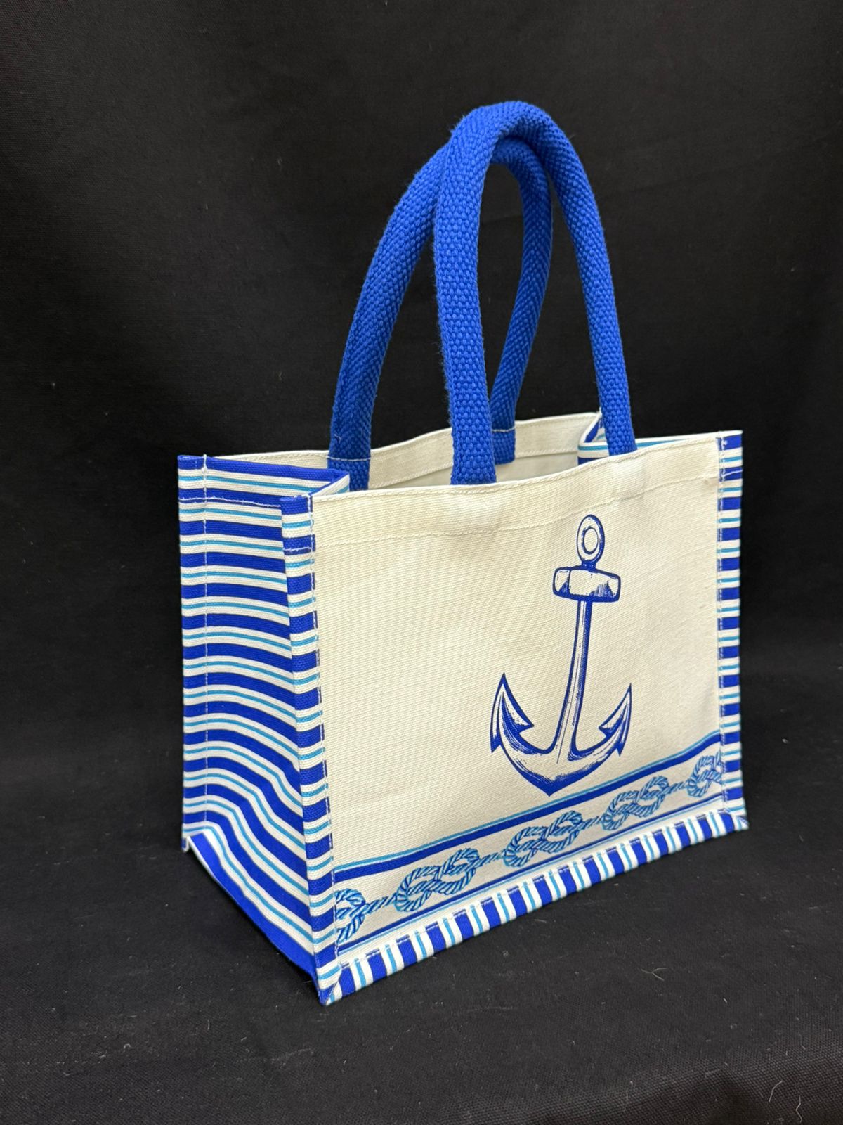 Harbor Anchor Cotton Canvas Small Tote