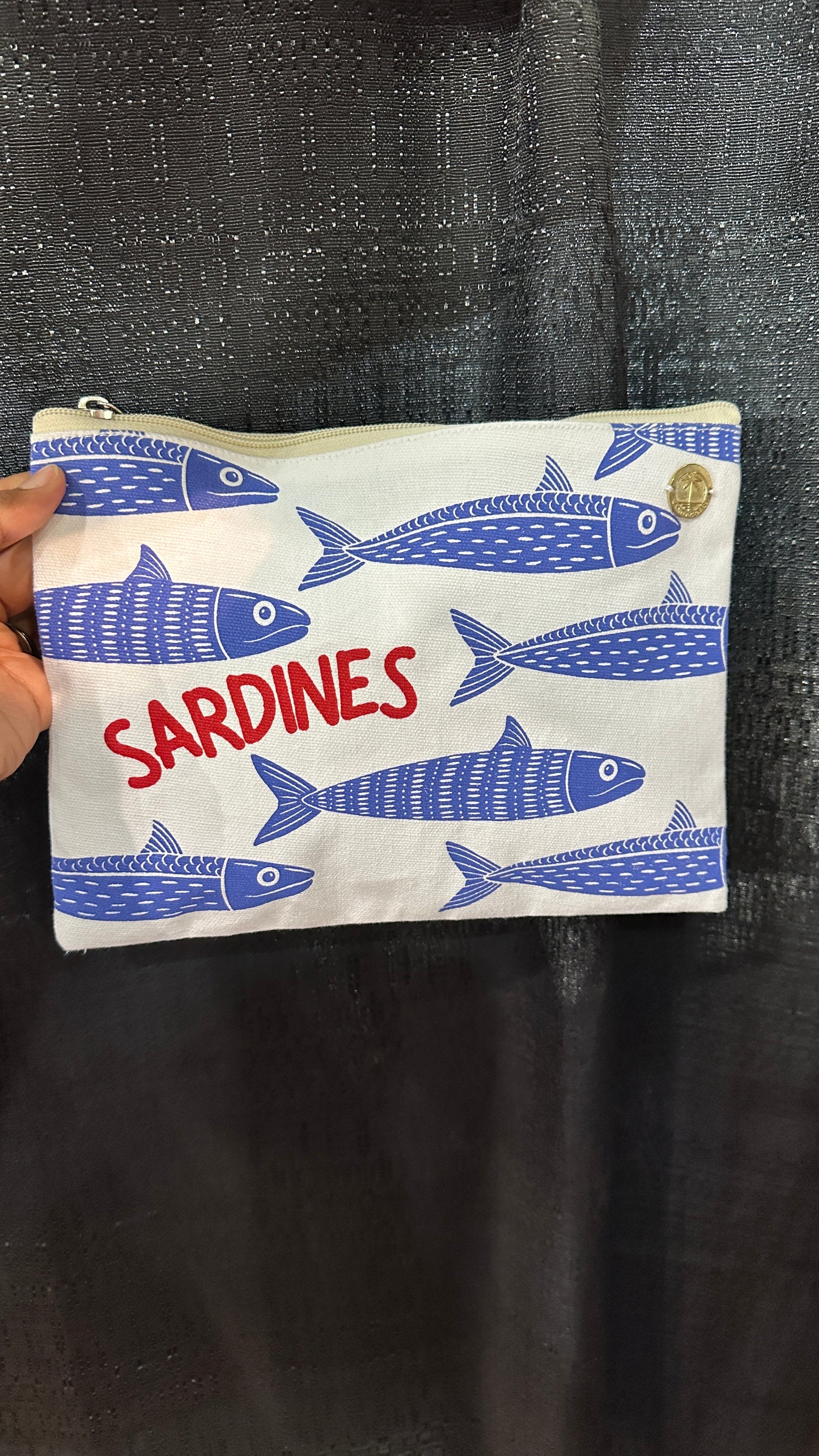 Sardines Fish Travel Pouch Makeup, Cosmetic Organizer Bag
