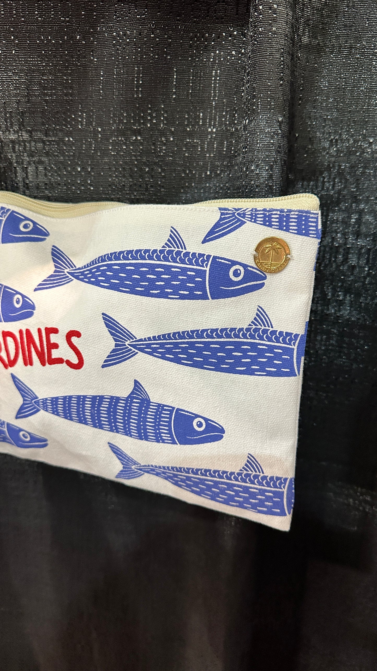 Sardines Fish Travel Pouch Makeup, Cosmetic Organizer Bag