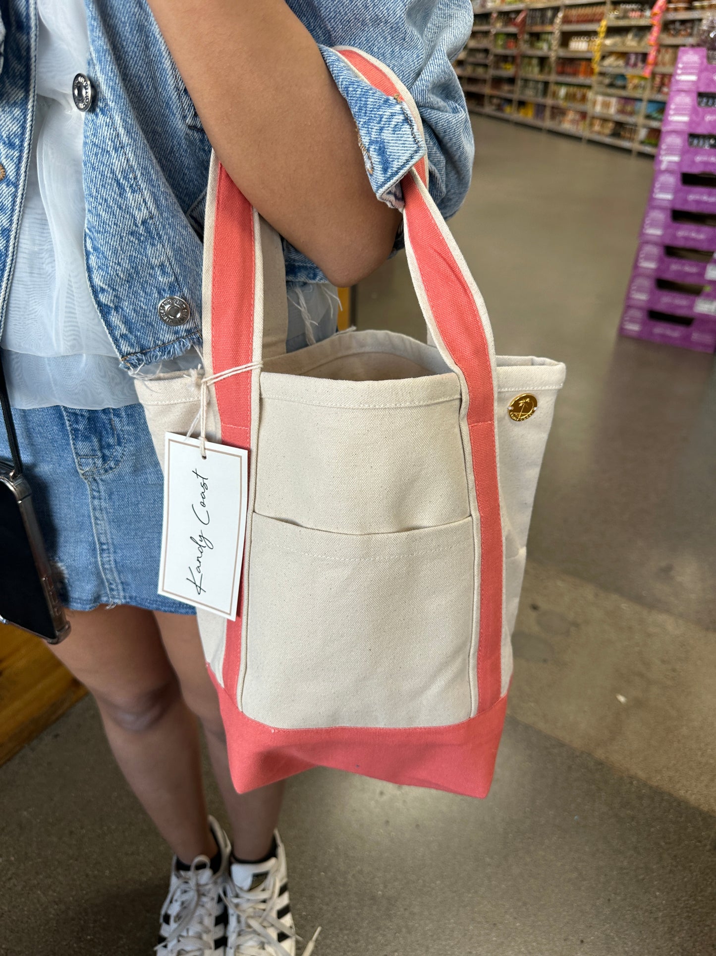Small Canvas Surf Tote Bag