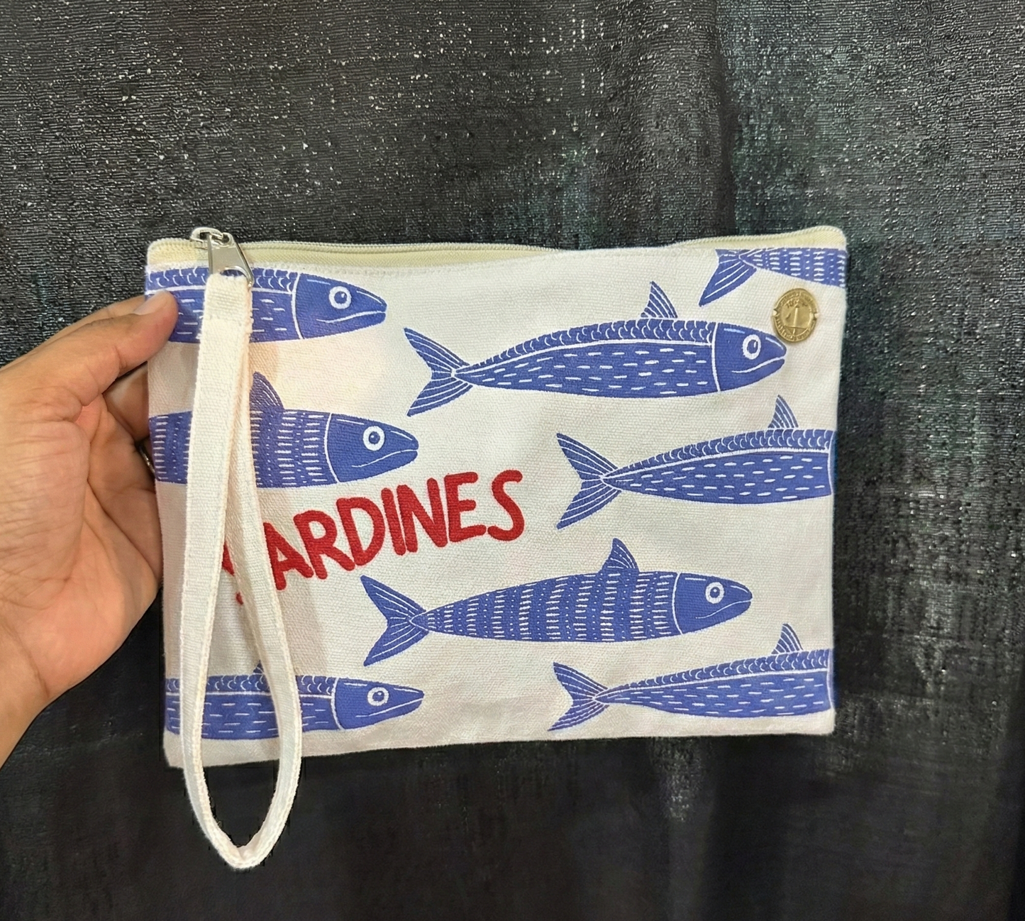 Sardines Fish Travel Pouch Makeup, Cosmetic Organizer Bag