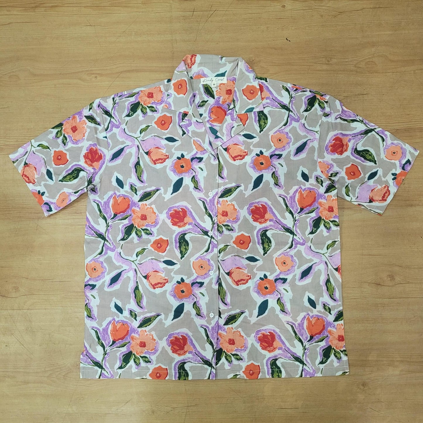 Men Tropical Hawaiian Floral Shirts-Blotched Blossom