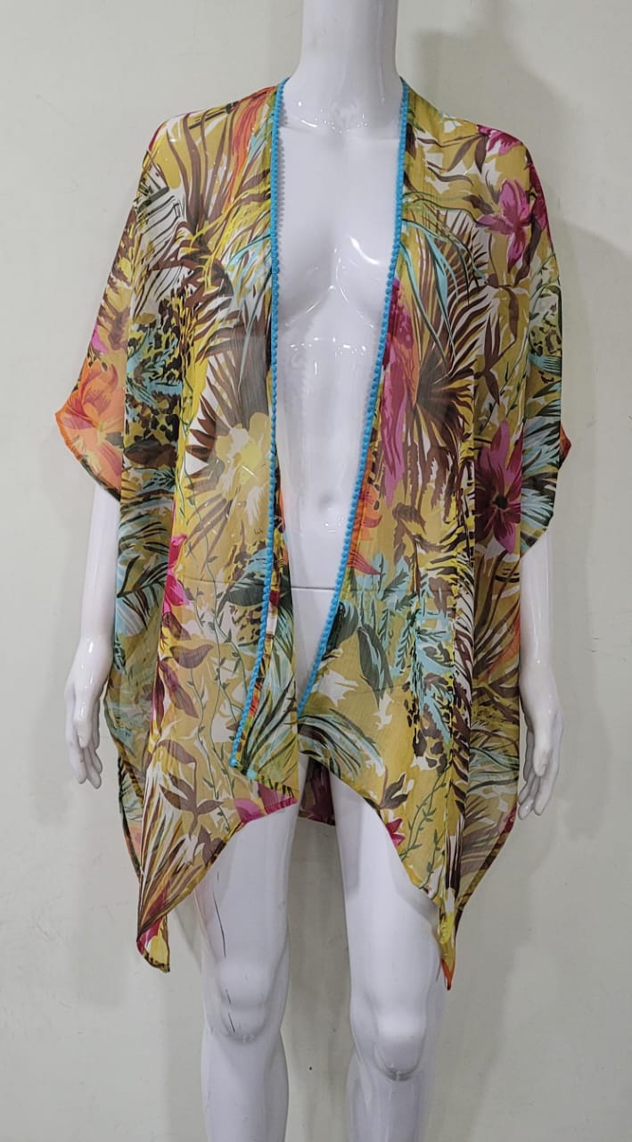 Women Open Kimono Shrug Swim Cover-Up