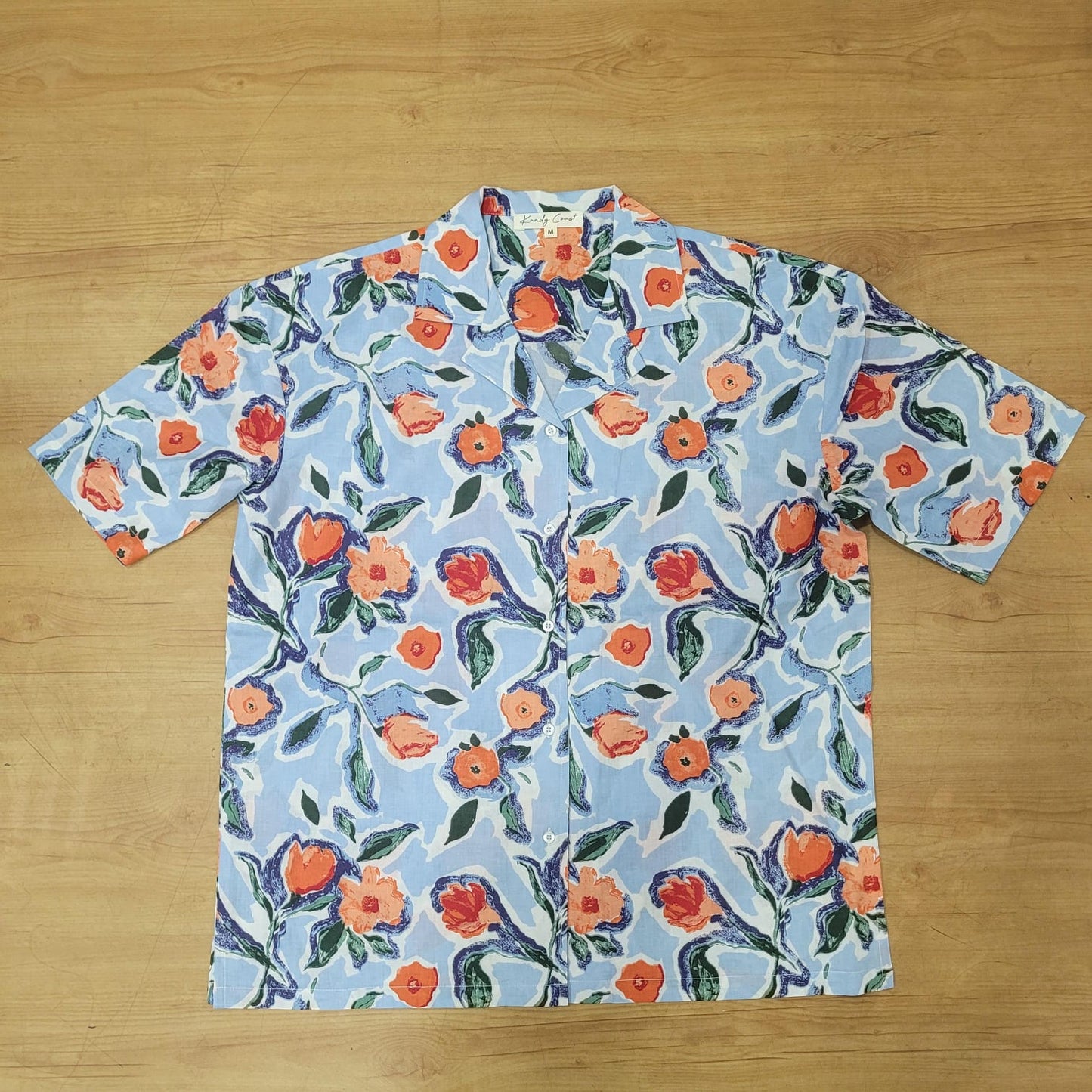 Men Tropical Hawaiian Floral Shirts-Blotched Blossom
