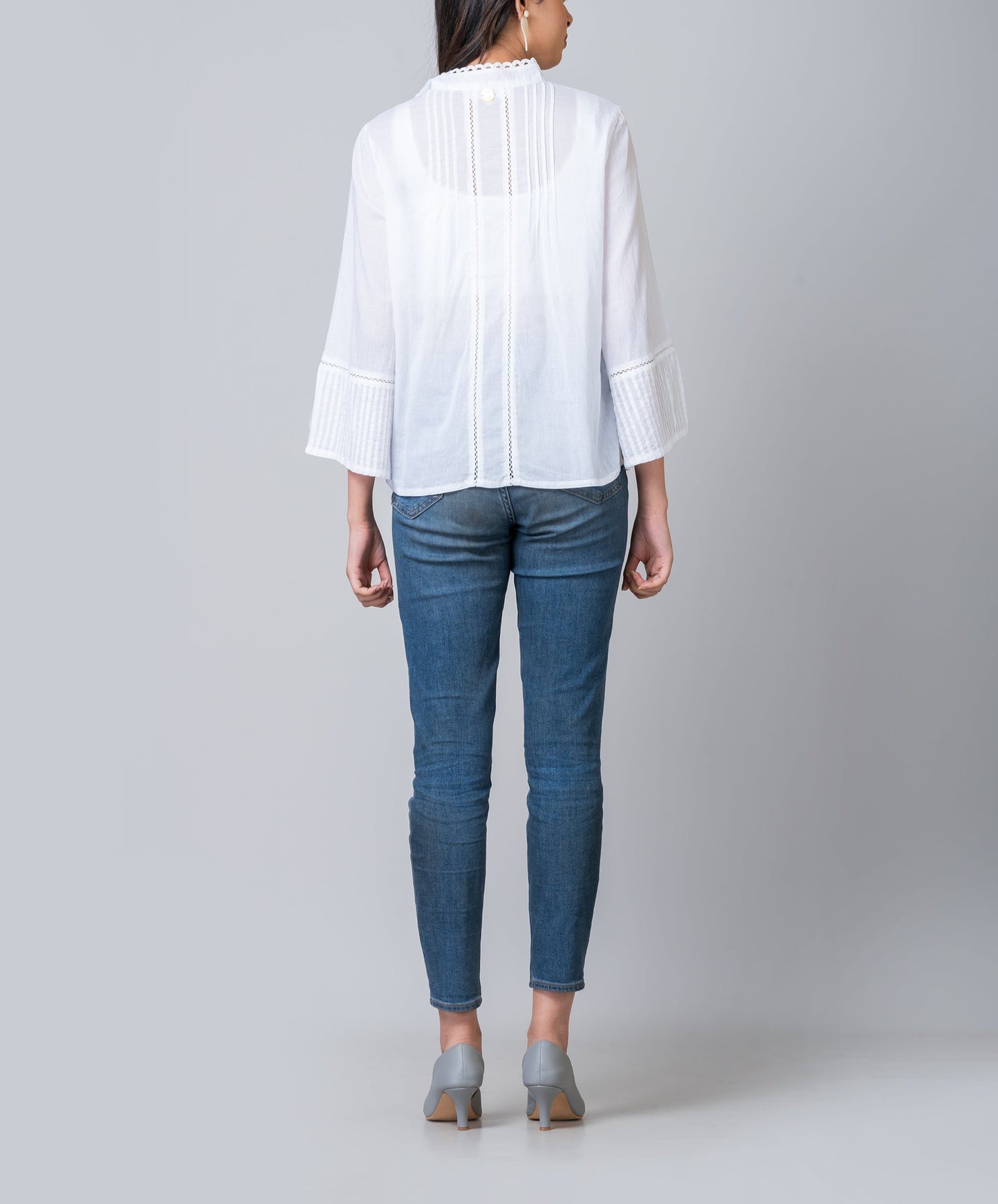 Olivia White Lightweight Tunic Blouse