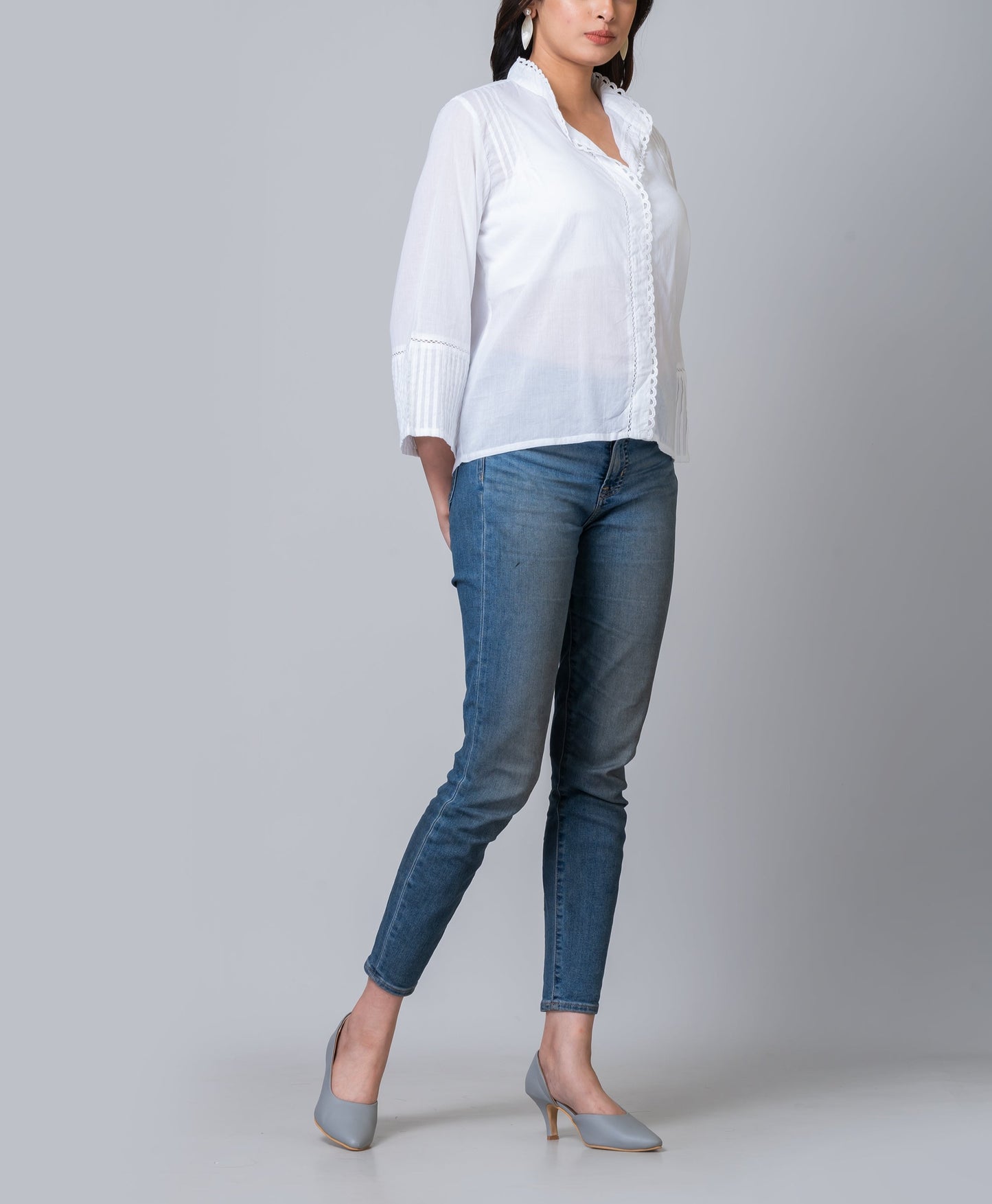 Olivia White Lightweight Tunic Blouse