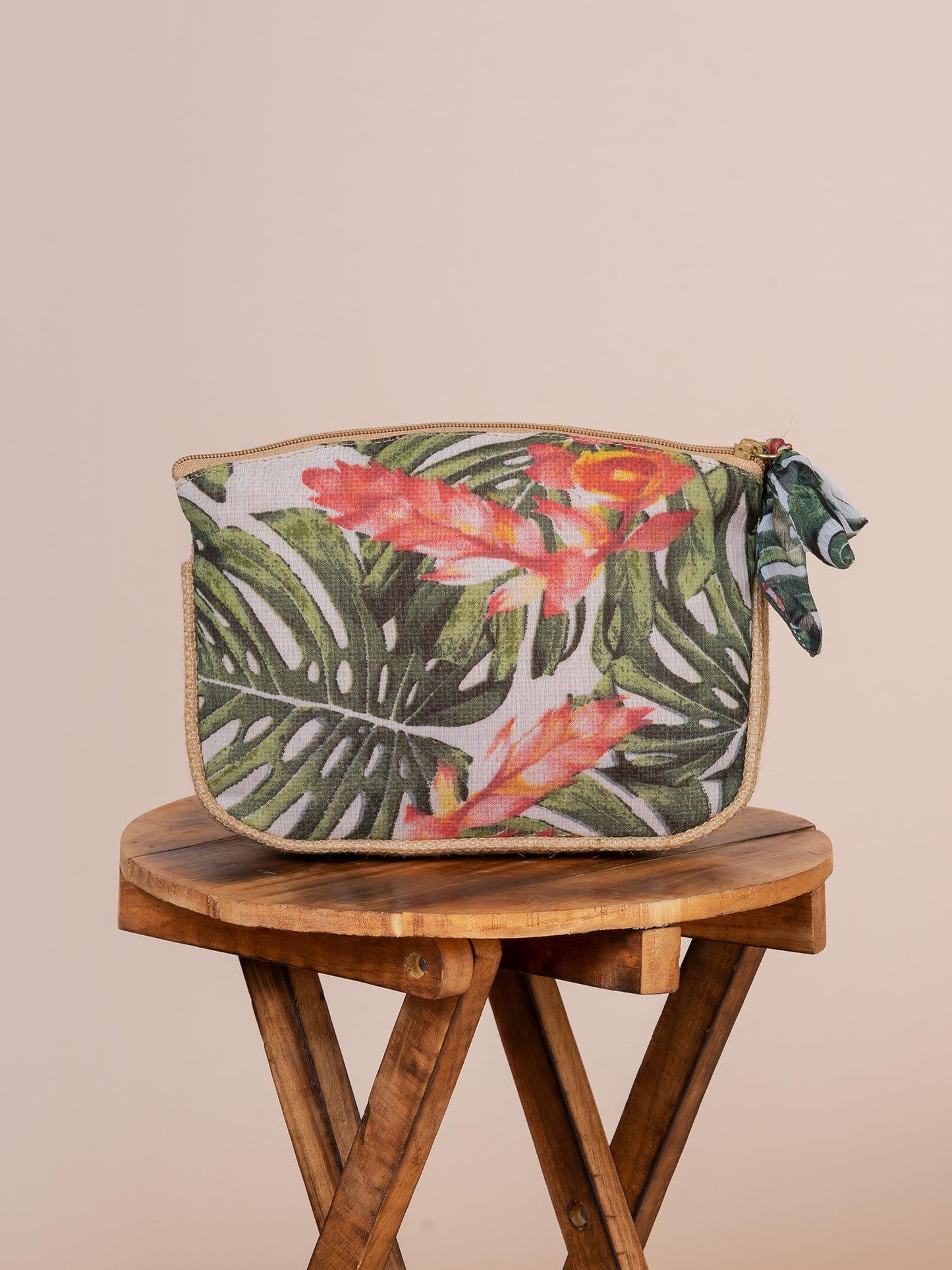 Astoria Palm Beach Chiffon Jute Travel Pouch