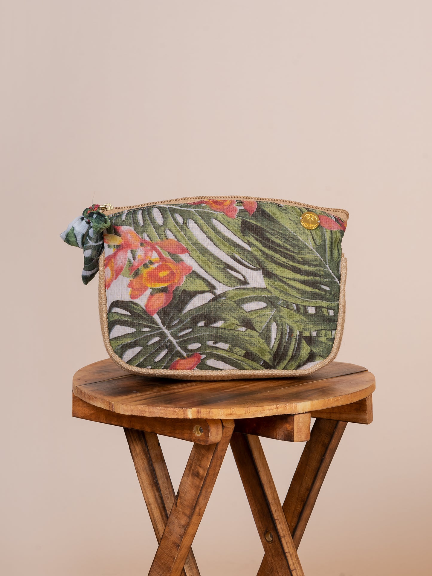 Astoria Palm Beach Chiffon Jute Travel Pouch