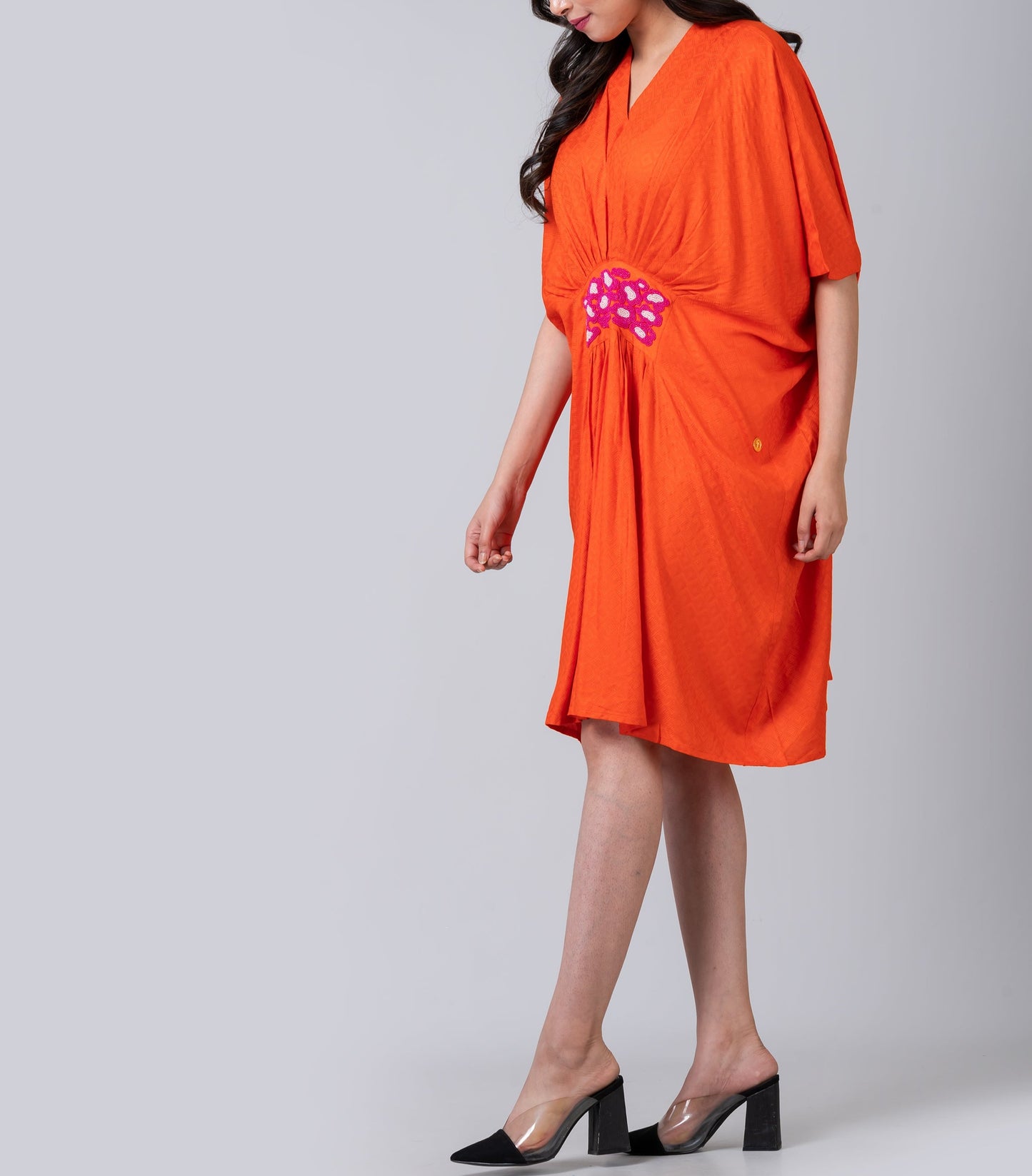 Harper Embroidered Kaftan Dress