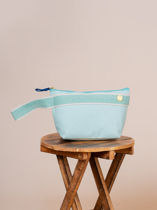 Wristlet in Cotton Canvas Pouch
