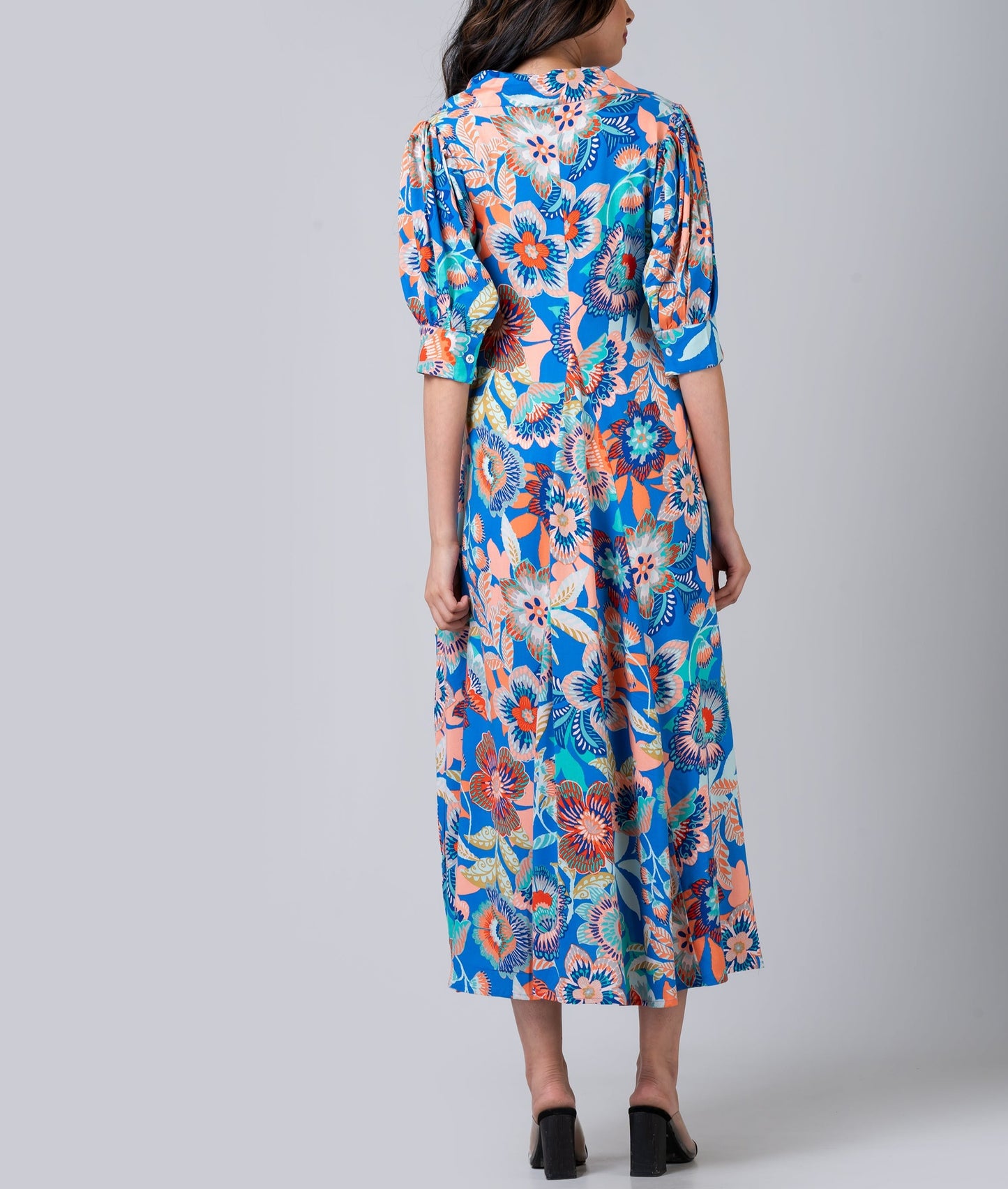 Nectar Statement Collar Midi Dress