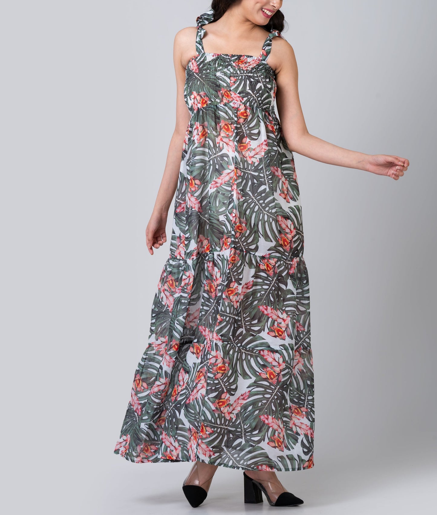 Sofia Palm Beach Voile Tiered Maxi Dress