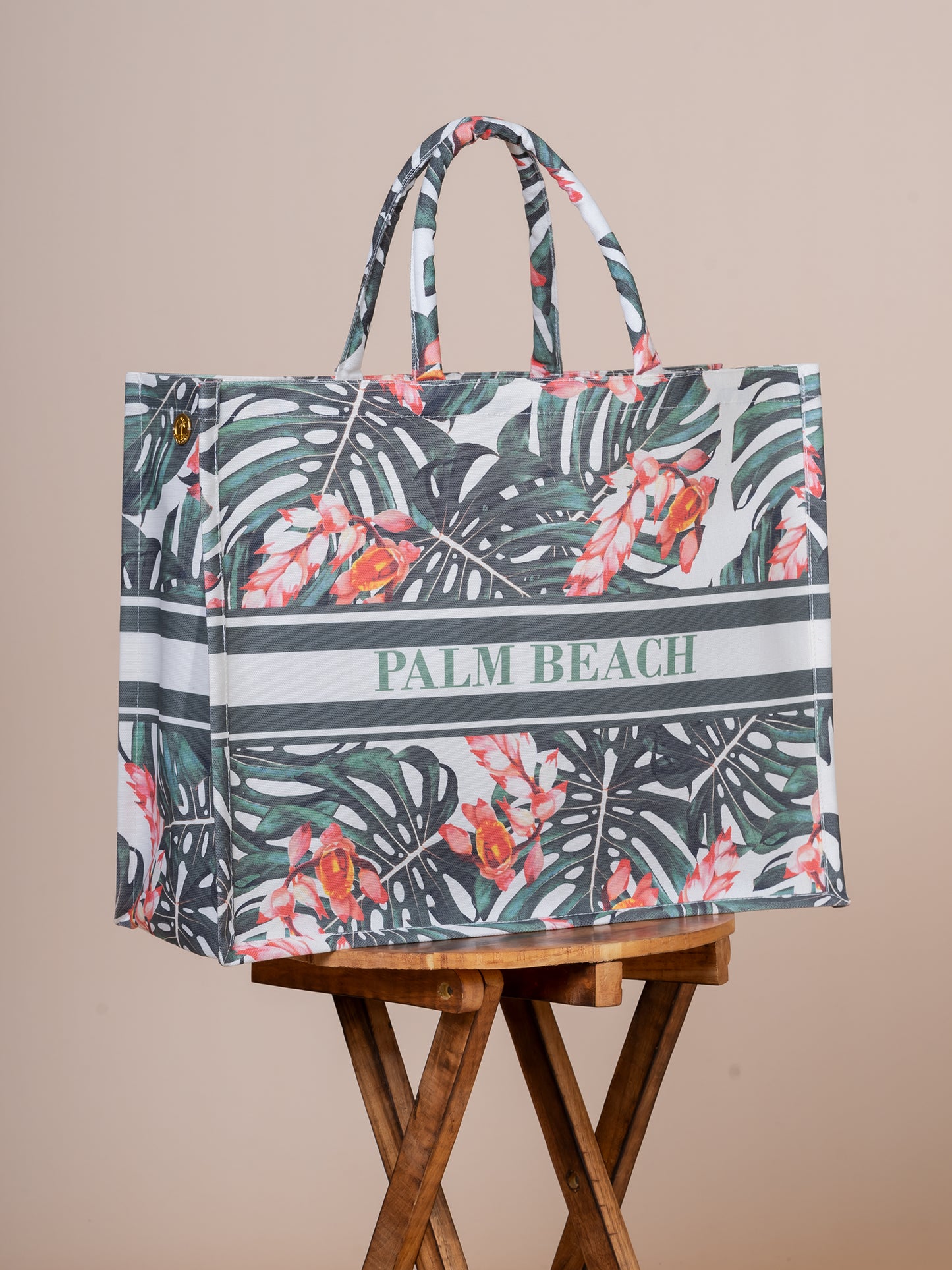 Soho Palm Beach Cotton Canvas Big Tote