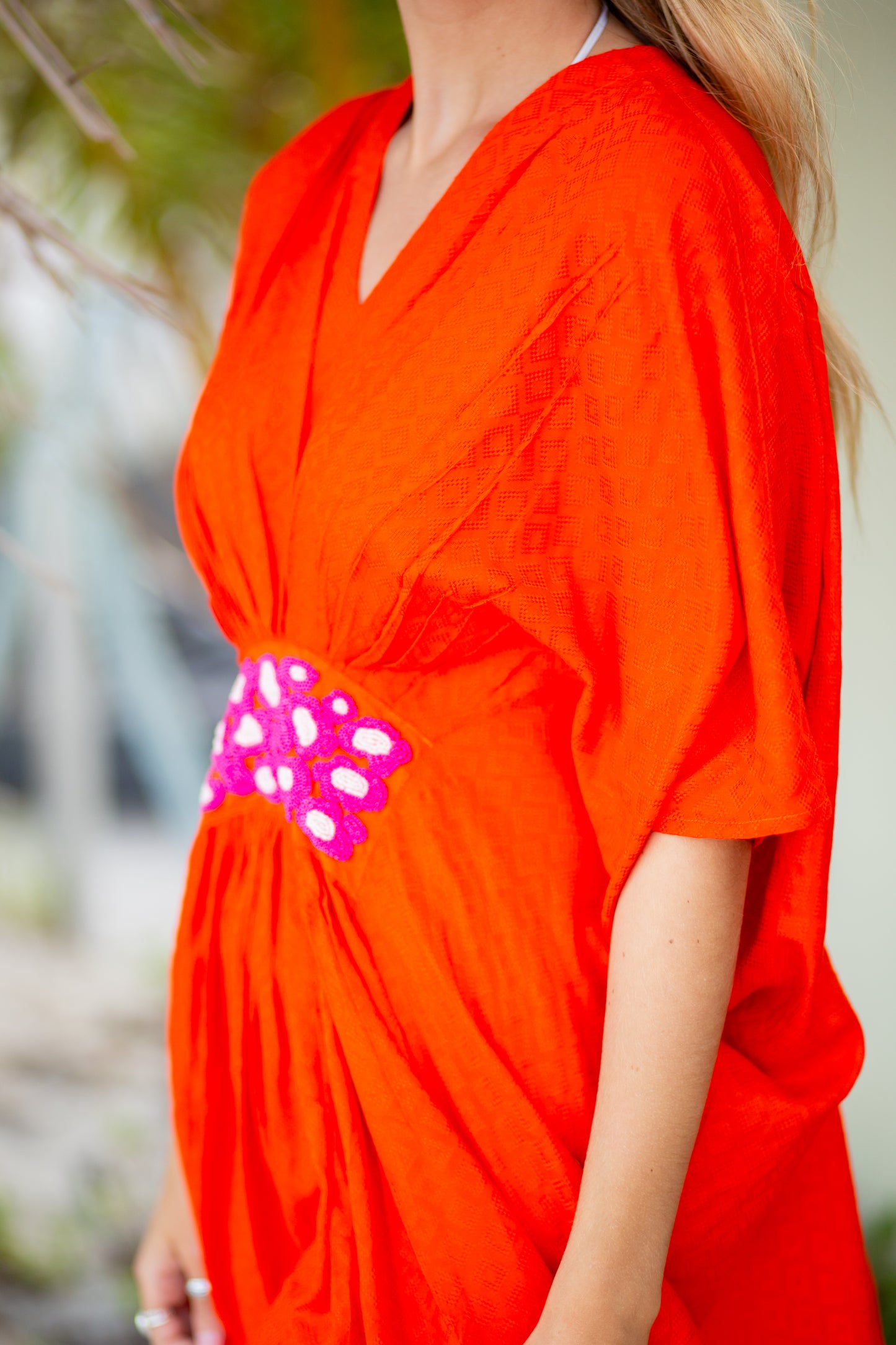 Harper Embroidered Kaftan Dress