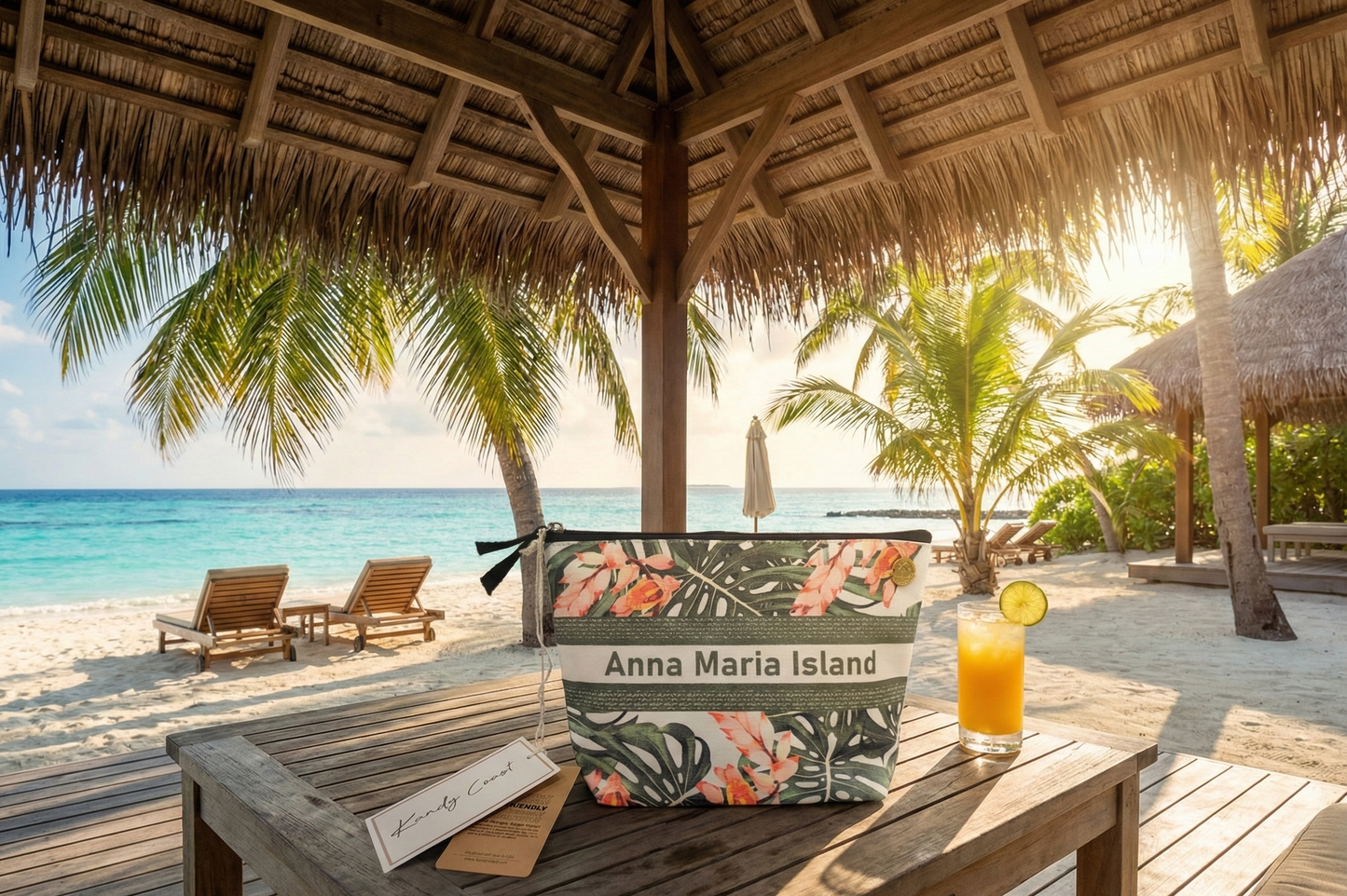 Hudson Palm Beach Cotton Canvas Travel Pouch Custom