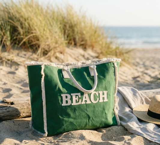 Crandon Cotton Canvas Big Patchwork Fringe Tote