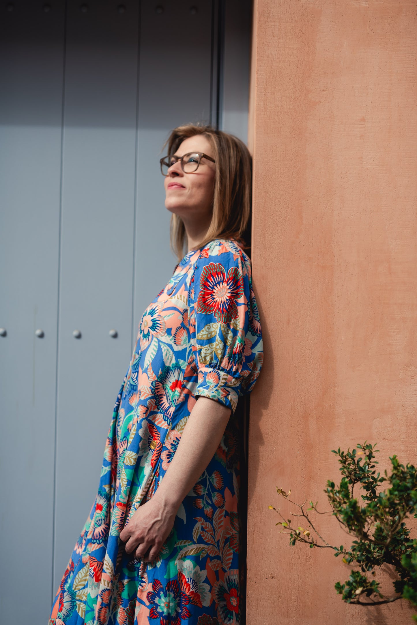 Nectar Statement Collar Midi Dress