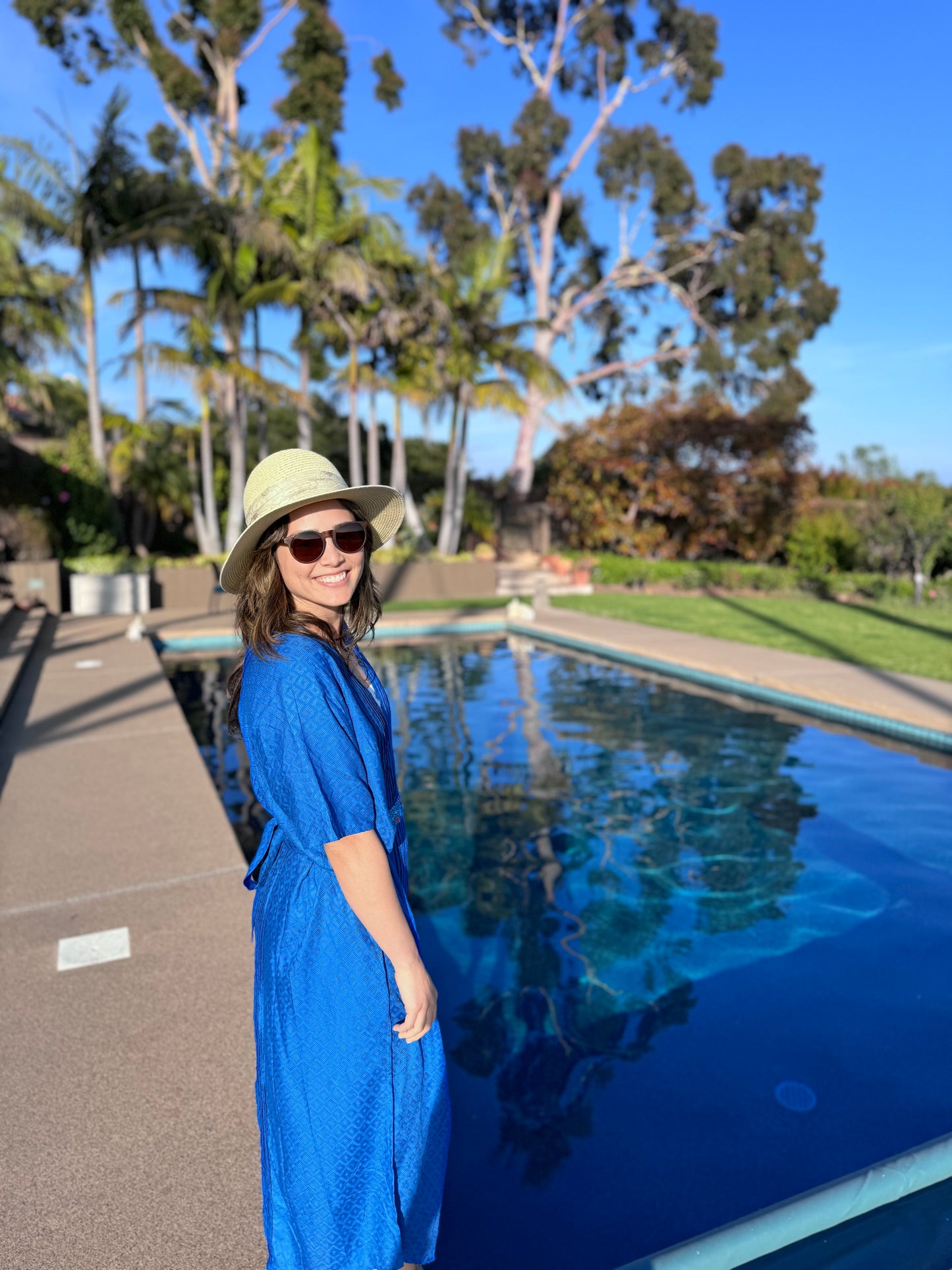 Nassau Embroidered Long Slit Kaftan Dress