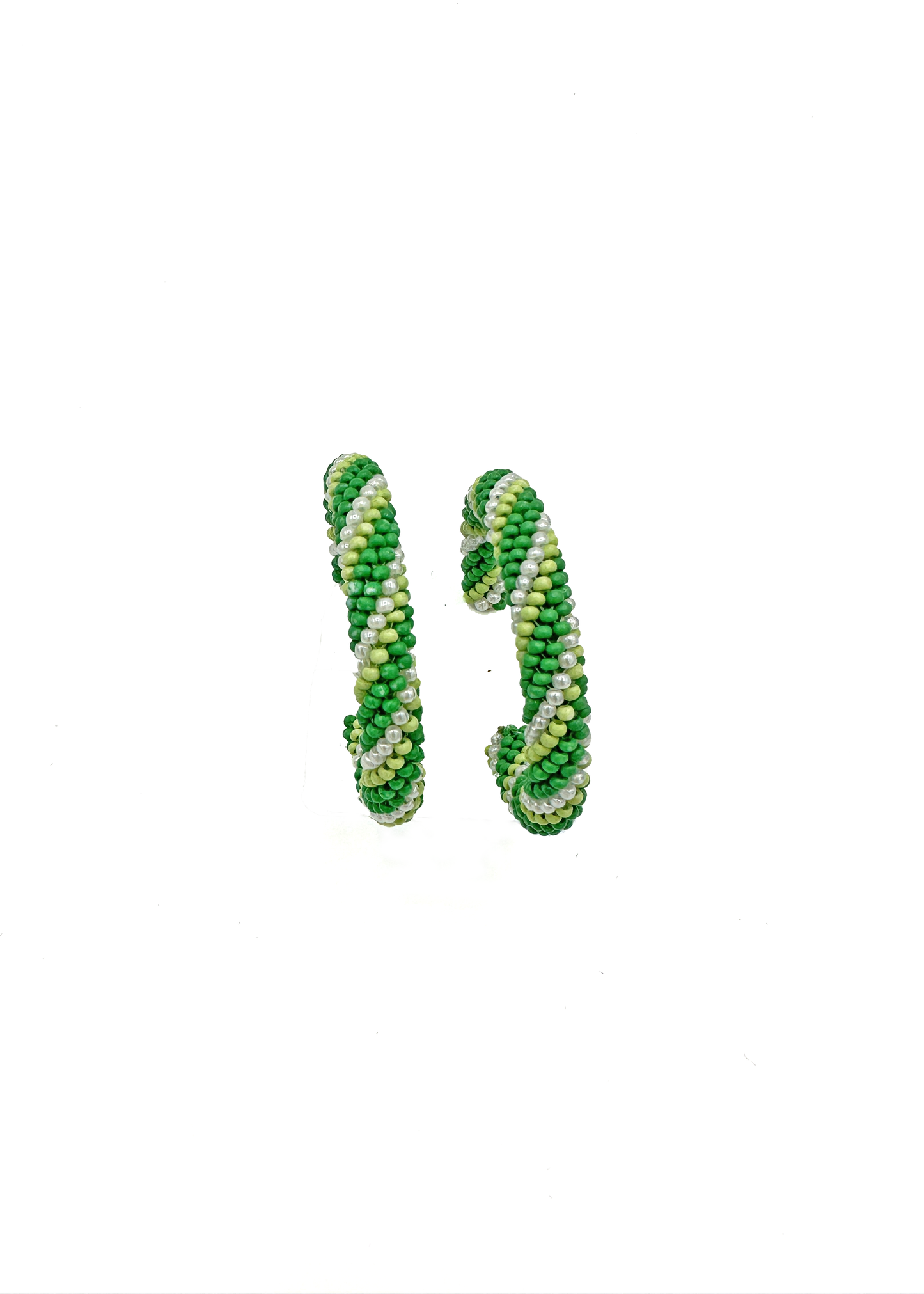 Lori Green Mint Beaded Hoop Earrings