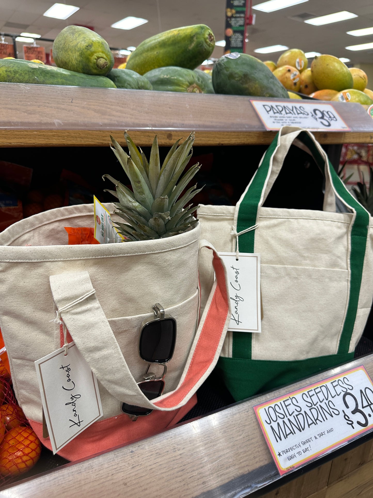 Small Canvas Surf Tote Bag