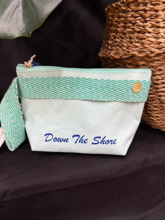 Mint Cotton Canvas Pouch Wristlet Custom