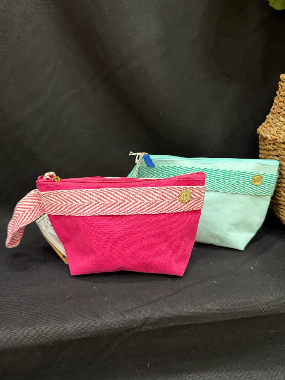 Wristlet in Cotton Canvas Pouch