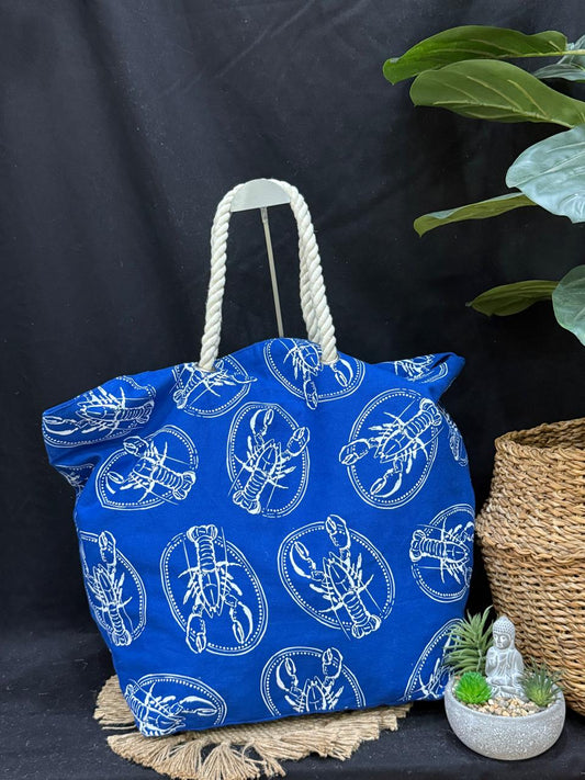 Kona Lobster Tote Bag Navy Blue