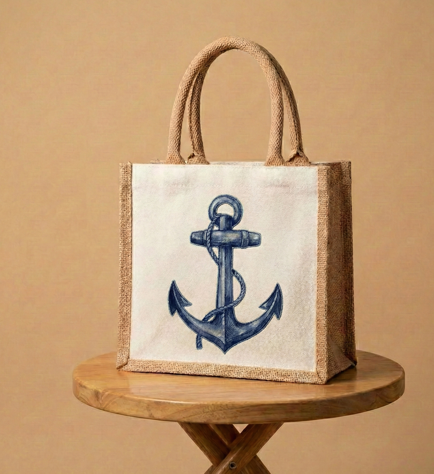Mini Jute Cotton Tote- Printed
