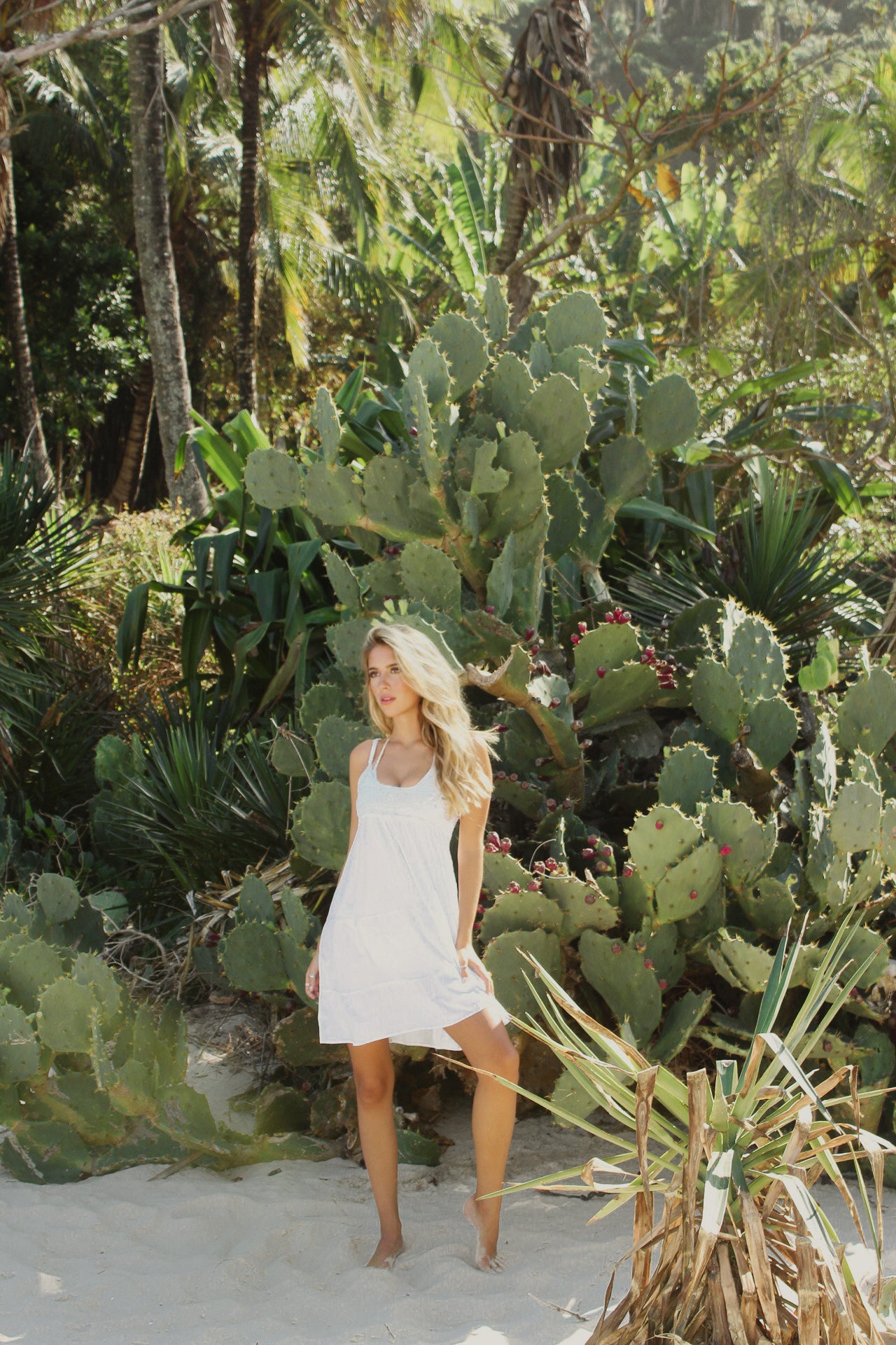 Cindy White Crochet Dress