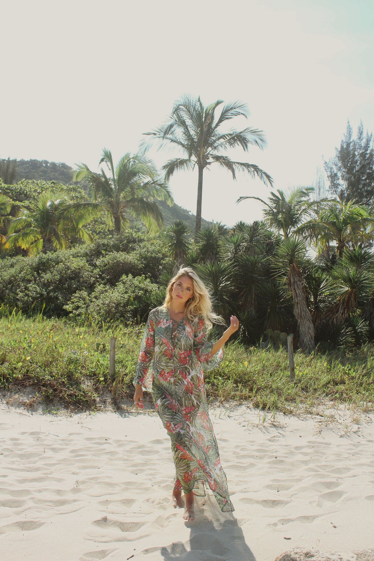 Palm Beach Swim Cover-Up Maxi Dress