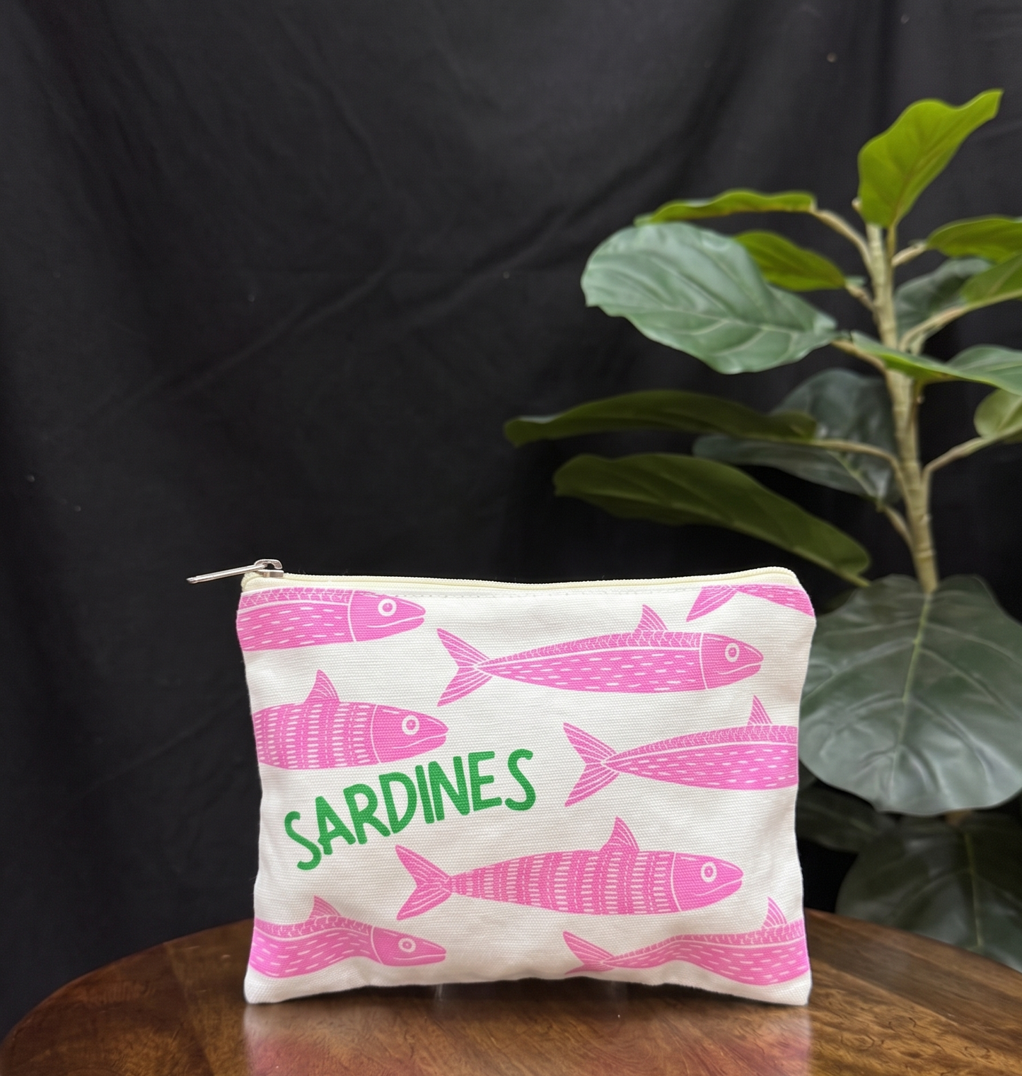 Sardines Fish Travel Pouch Makeup, Cosmetic Organizer Bag