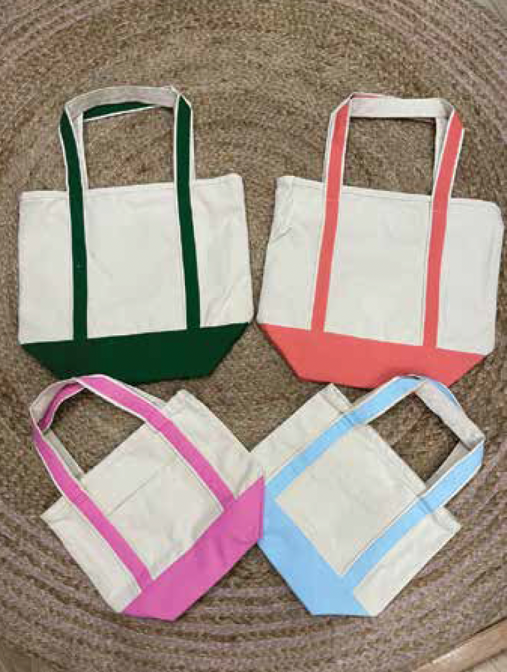 Small Canvas Surf Tote Bag