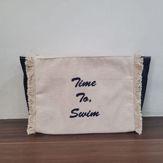 Swim Fringe Denim Pouch