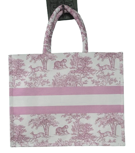 Soho Vintage Jungle Run Cotton Canvas Big Custom Text Tote