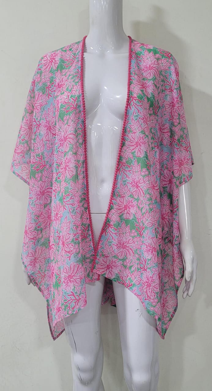 Women Open Kimono Shrug Swim Cover-Up