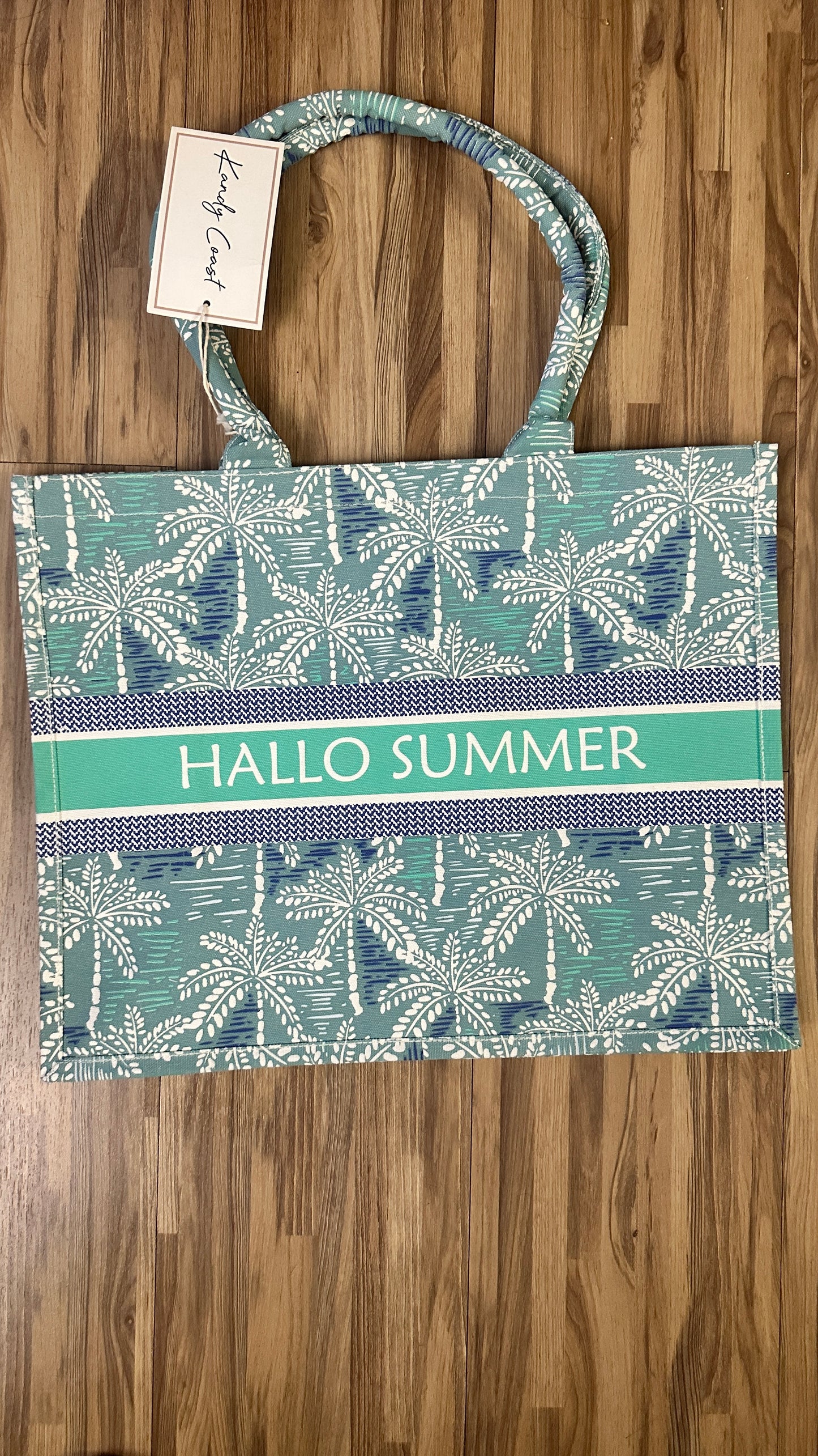 Tribeca Coco Palm Cotton Canvas Small Tote