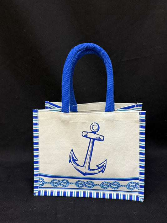 Harbor Anchor Cotton Canvas Small Tote